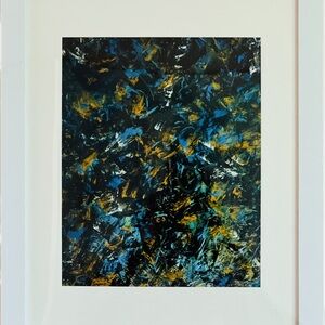 Abstract Art Print in White Frame